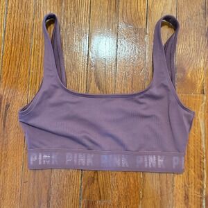 Victoria's Secret XS PINK Ultimate Scoop Sports Bra Mauve Frozen Plum